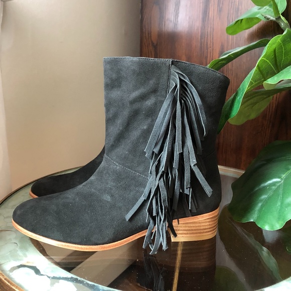 PLOMO Intermix Boots Pull On Fringe Ranya Suede An - Picture 4 of 8